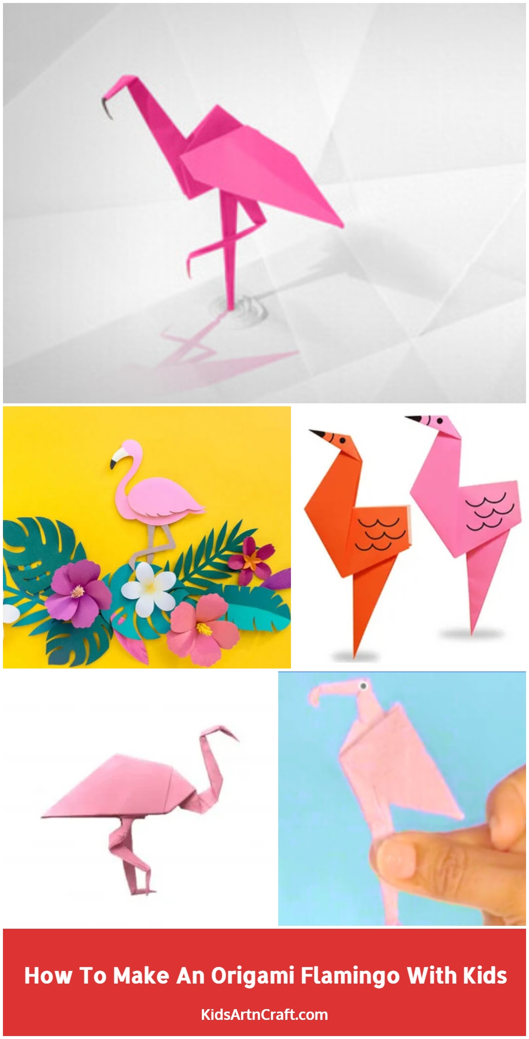 How To Make An Origami Flamingo With Kids