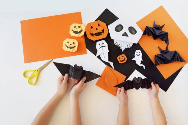How To Make An Origami Halloween Decoration Craft Ideas For Kids