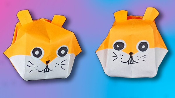 Origami Hamster Head Craft With Paper