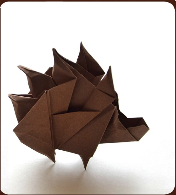 How To Make Hedgehog Shape From Origami Paper