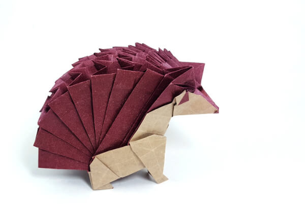 How To Make An Origami Hedgehog With Kids Origami Hedgehog Tutorials For Kids