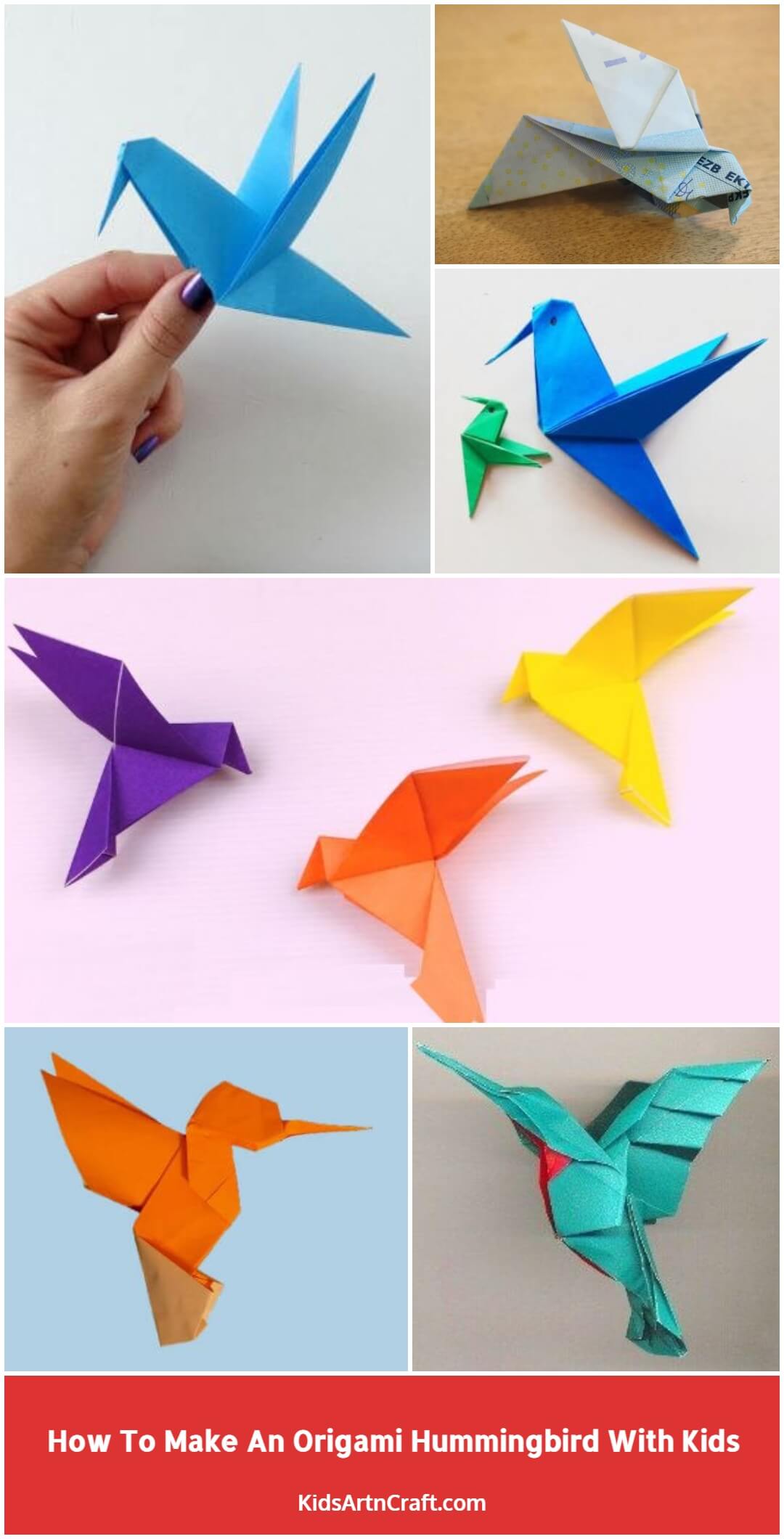 How To Make An Origami Hummingbird With Kids