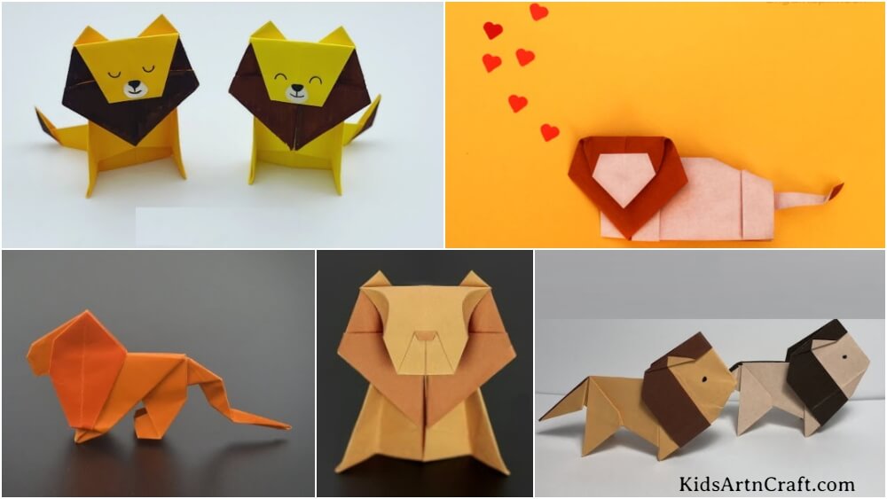 How To Make An Origami Lion With Kids - Kids Art & Craft