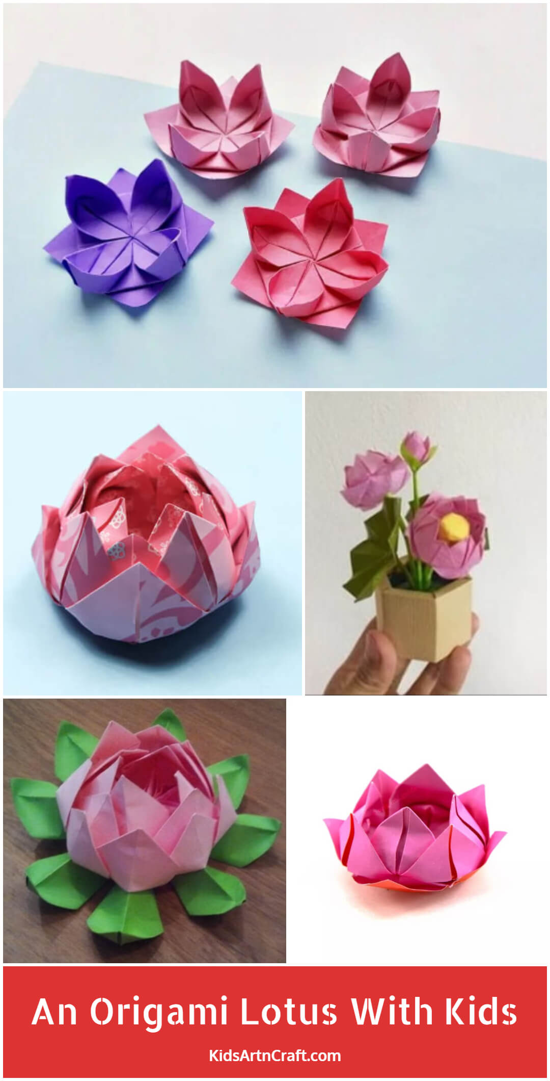 How To Make An Origami Lotus With Kids