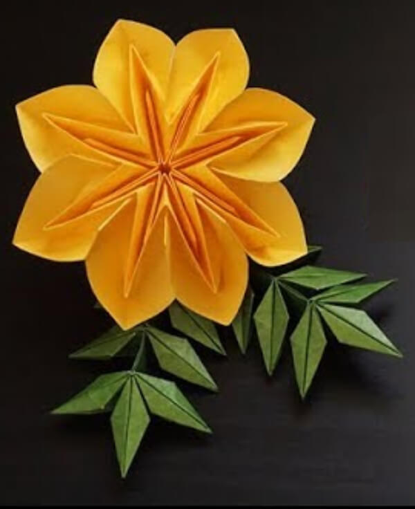 How To Make An Origami Marigold Flower Tutorial With Kids