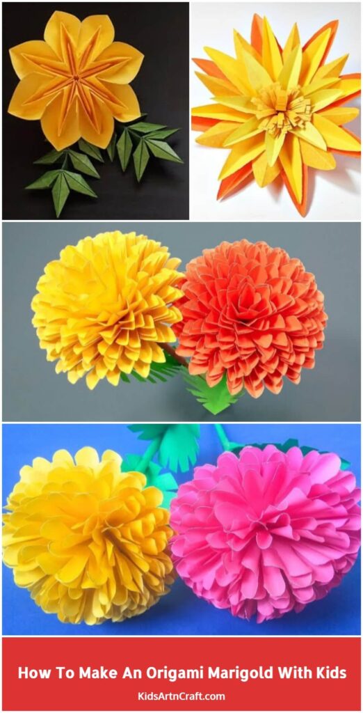 How To Make An Origami Marigold With Kids Kids Art & Craft
