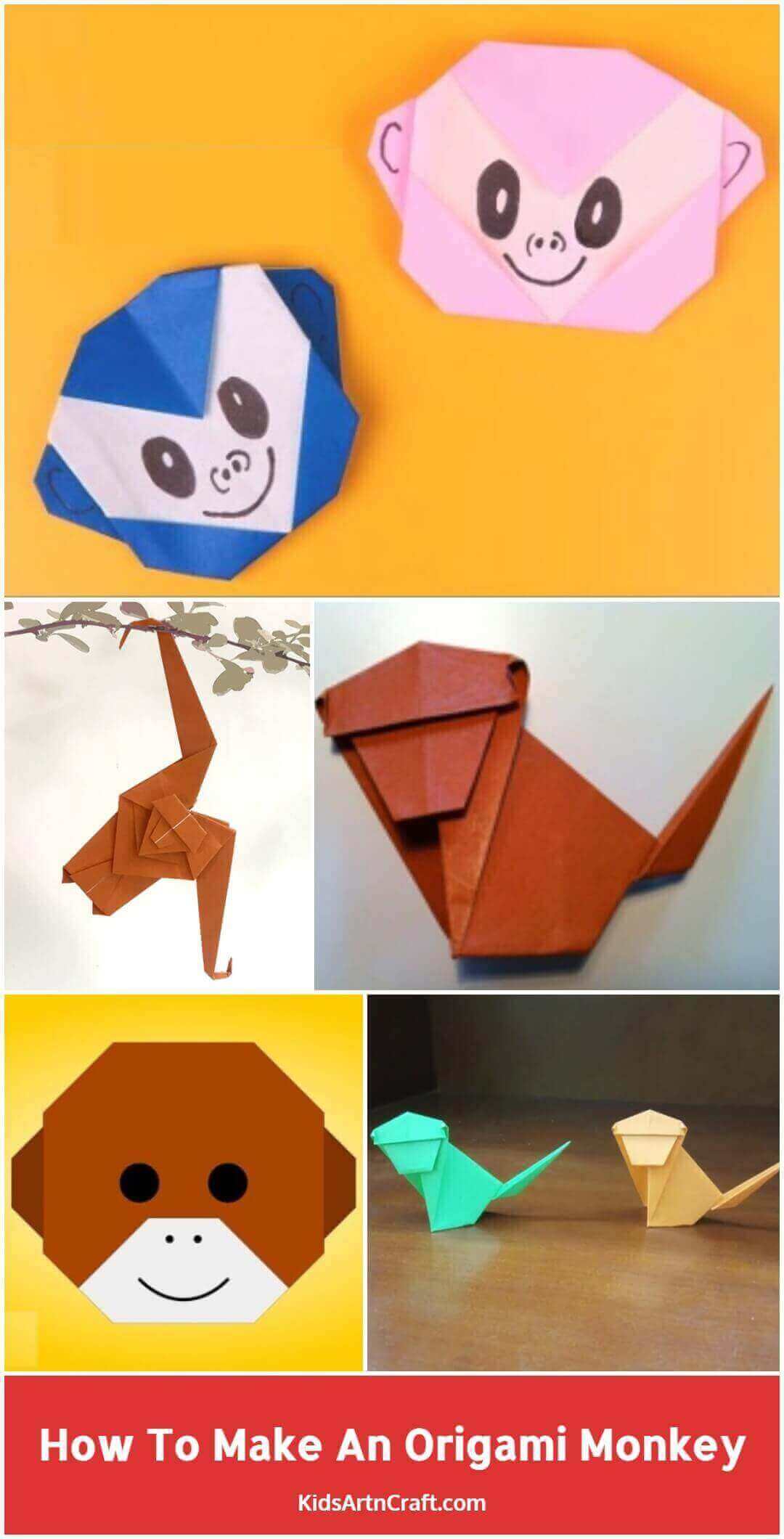 How To Make An Origami Monkey With Kids