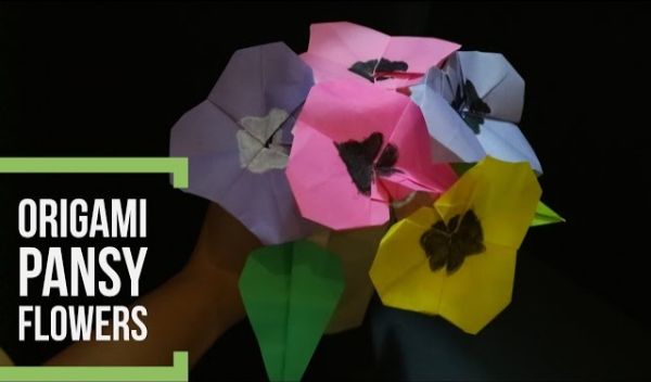 Origami Pansy Flower Step By Step