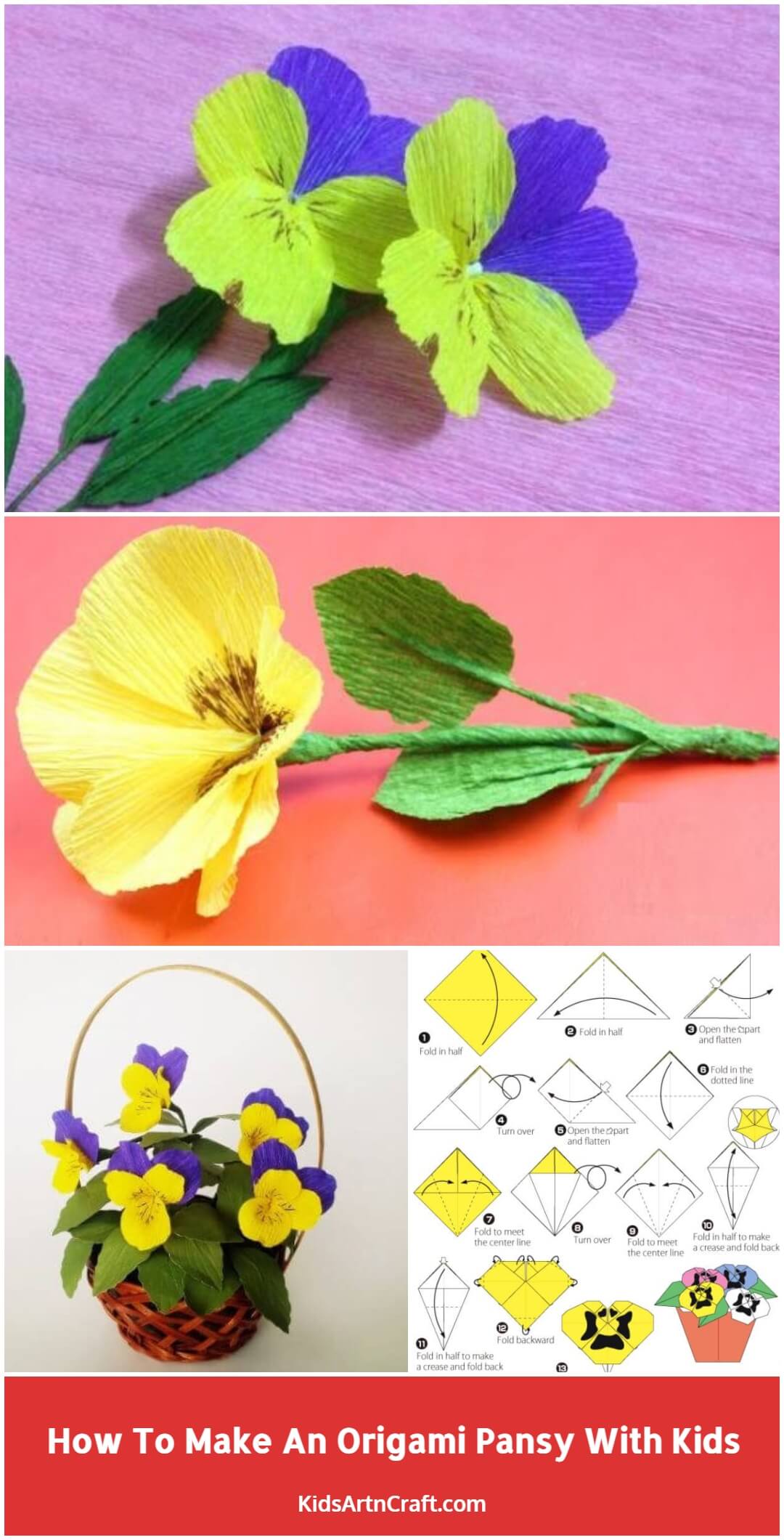 How To Make An Origami Pansy With Kids