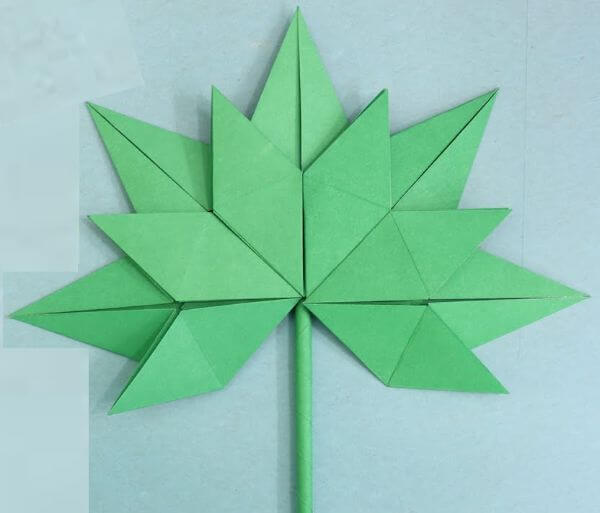How To Make An Origami Papaya Leaves With Paper For Kids