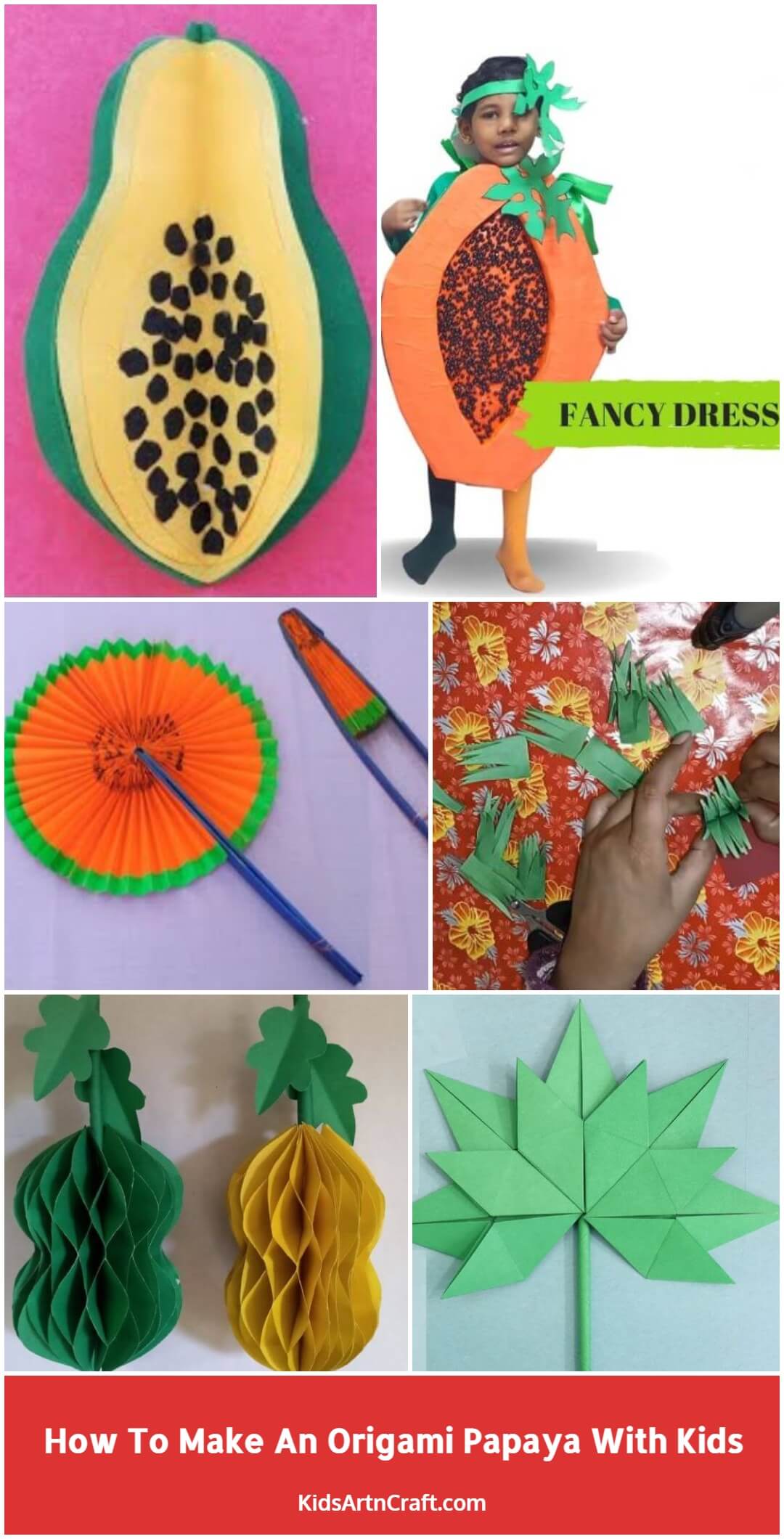 How To Make An Origami Papaya With Kids
