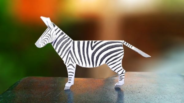 How To Make Origami Paper Zebra Craft
