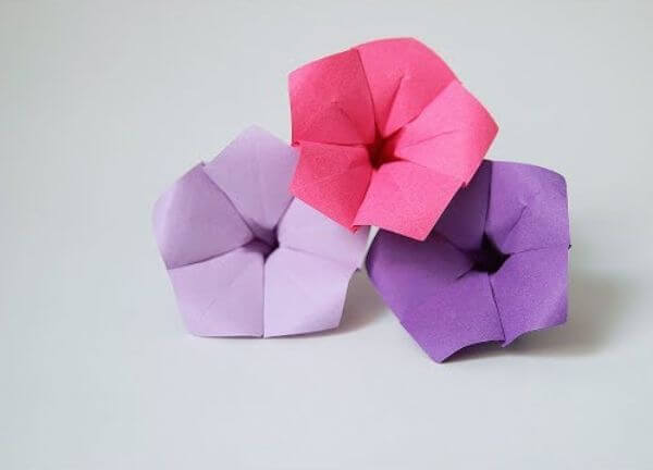 How To Make An Origami Petunia Flower