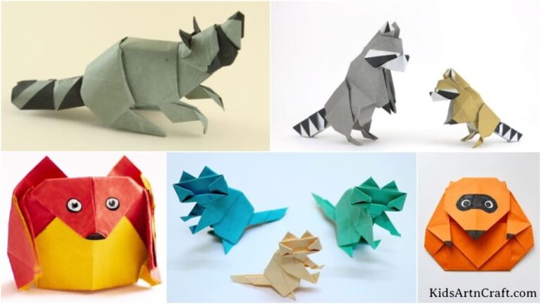 How To Make An Origami Raccoon With Kids - Kids Art & Craft