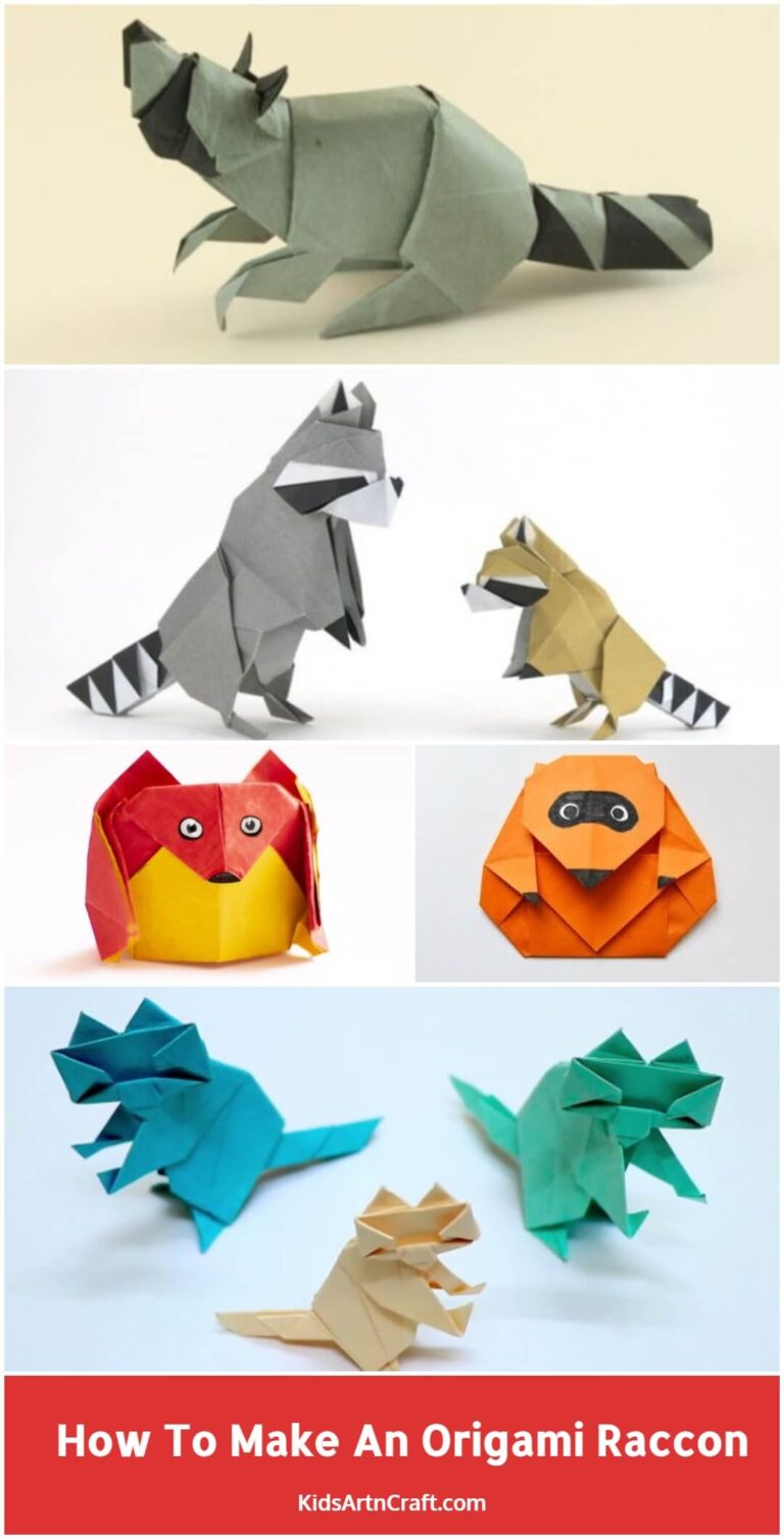 How To Make An Origami Raccoon With Kids - Kids Art & Craft