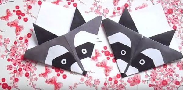 How To Make An Origami Raccoon With Kids How To Make Origami Raccoon Paper Bookmark