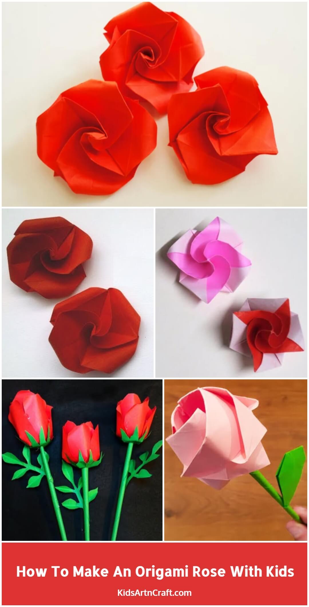 How To Make An Origami Rose With Kids