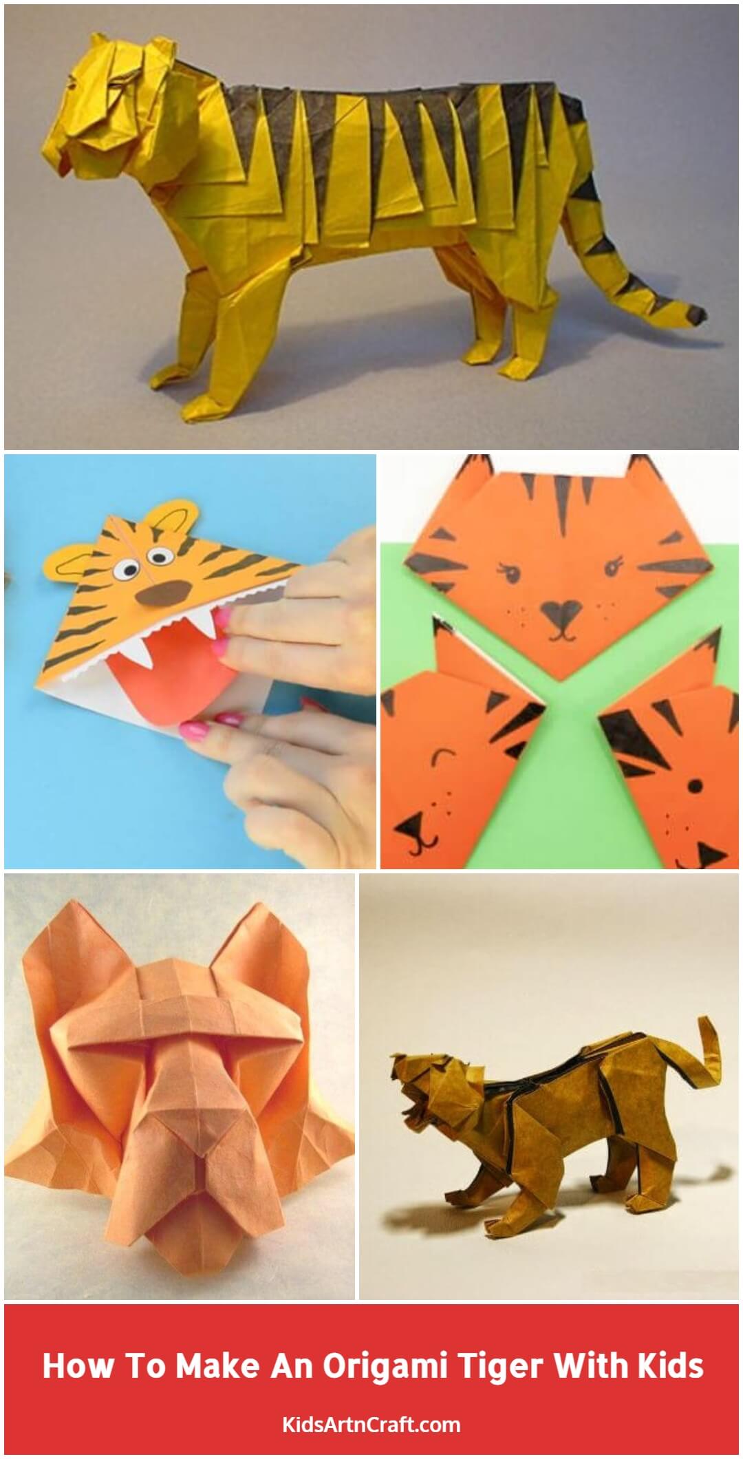 How To Make An Origami Tiger With Kids