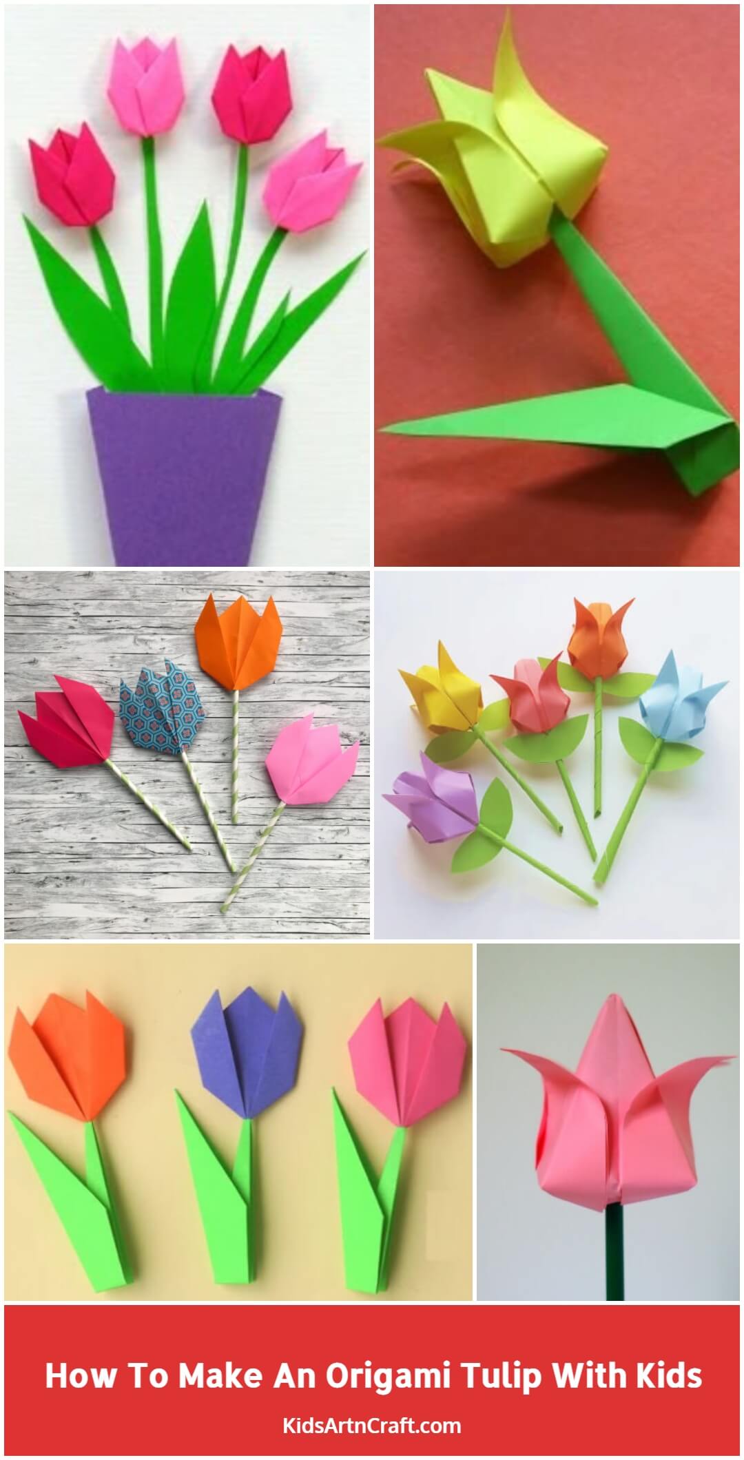 How To Make An Origami Tulip With Kids