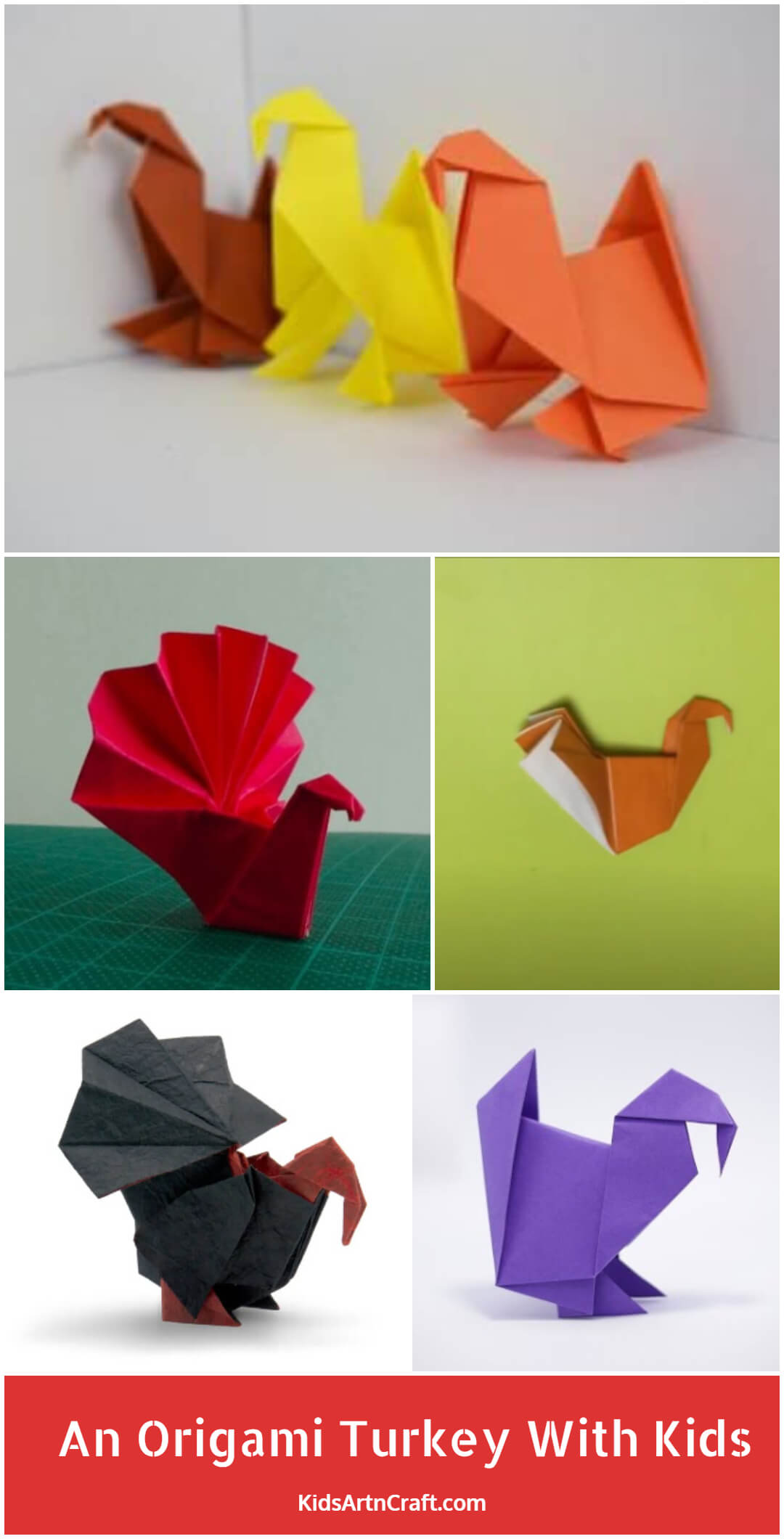 How To Make An Origami Turkey With Kids