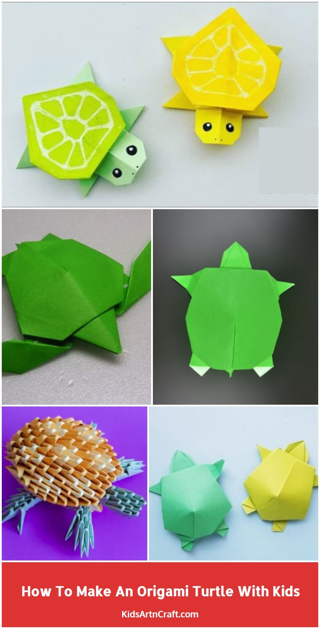How To Make An Origami Turtle With Kids