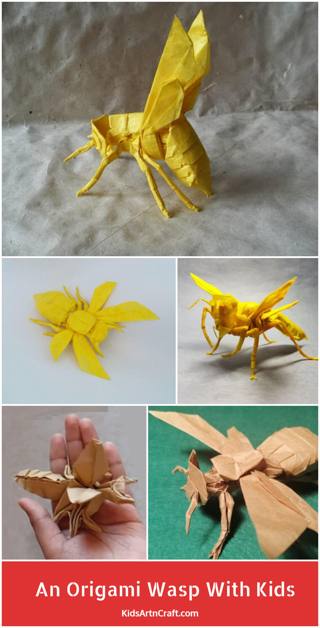 How To Make An Origami Wasp With Kids