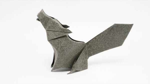 Easy step by Step to Make Origami Wolf  By Grainy Paper
