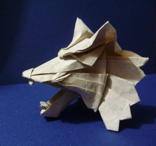 How To Make An Origami Wolf With Kids Origami Wolf Head Craft Idea