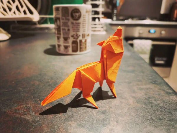 Simple Origami Howling Wolf Ideas