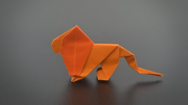 How To Make An Origami Lion With Kids Simple Origami Lion Instructions
