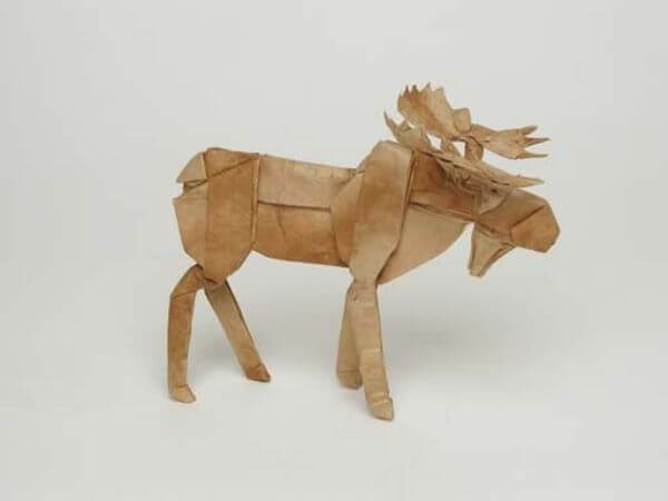 Simple Origami Moose Paper Craft