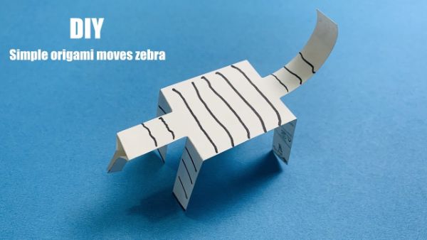 How To Make An Simple Origami Zebra Paper Toy Craft With Kids