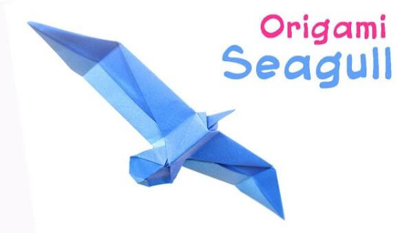 How To Make An Step By Step Origami Seagull Craft With Kids