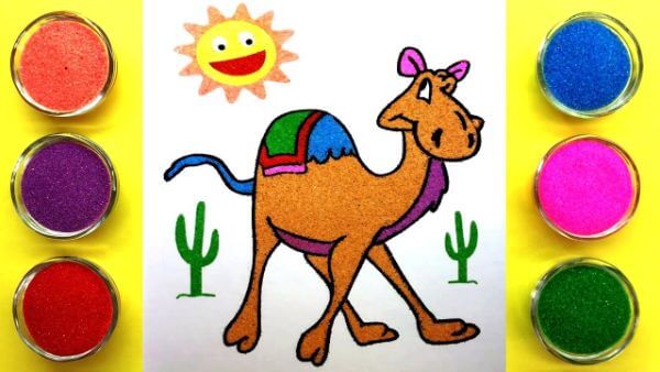 How To Make Camel Sand Painting For Kids