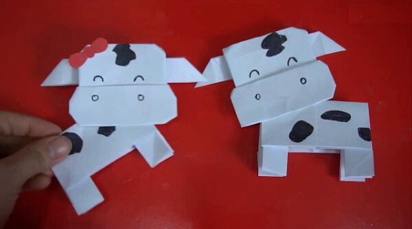 How To Make An Origami Cow With Kids Cute Origami Cow Tutorial