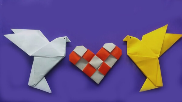 Cute Origami Pigeon Craft With Paper
