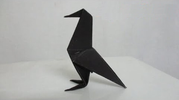 How To Make An Origami Crow With Kids Easy Origami Crow Step By Step