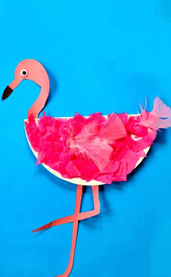 How To Make Easy Paper Plate Flamingo Craft