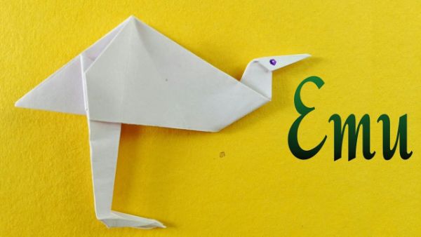 How To Make An Emu Bird Origami For Kids