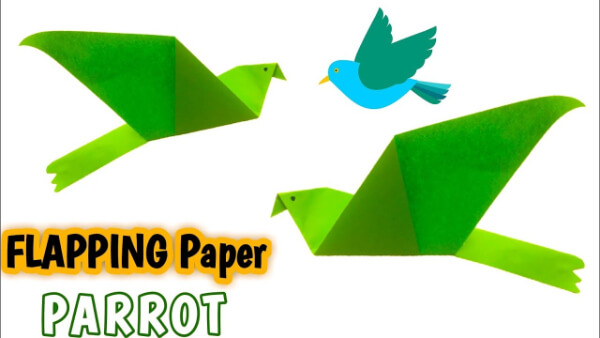 How To Make Origami Paper Bird Parrot Craft