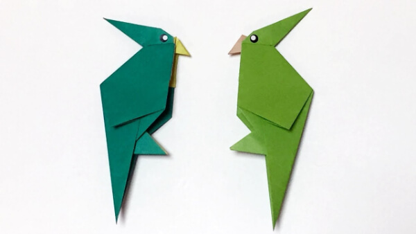 How to Make Origami Bird Parrot with Paper