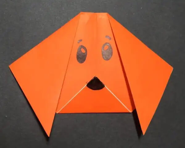 How to Make Origami Dog Face Step By Step