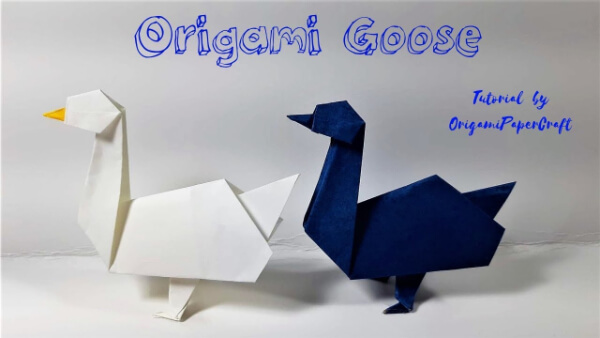 How To Make Origami Goose Paper Craft How To Make An Origami Goose With Kids
