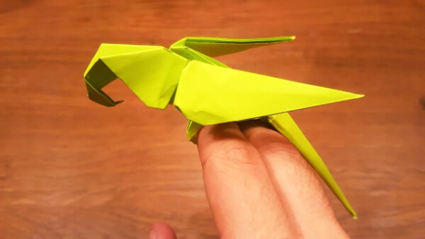 How To Make Origami Parrot Craft Tutorial How To Make An Origami Parrot With Kids