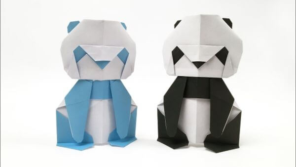 How To Make Panda from Origami Paper For Kids