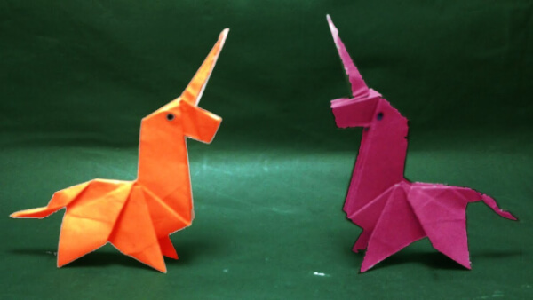 How To Make Unicorn From Origami Paper How To Make An Origami Unicorn With Kids