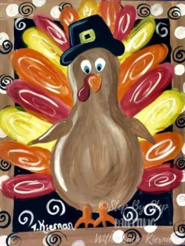How To Paint A Turkey Step By Step For Kids