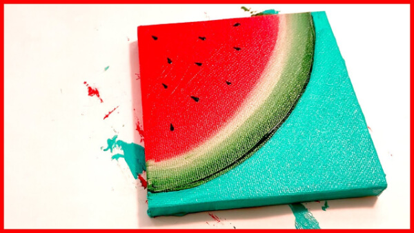 How To Paint Watermelon Using Acrylic Paints Watermelon Paintings for Kids