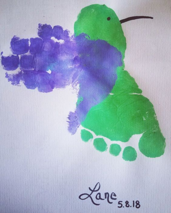 Hummingbird Handprint & Footprint Crafts For Toddler Hummingbird Crafts & Activities for Kids