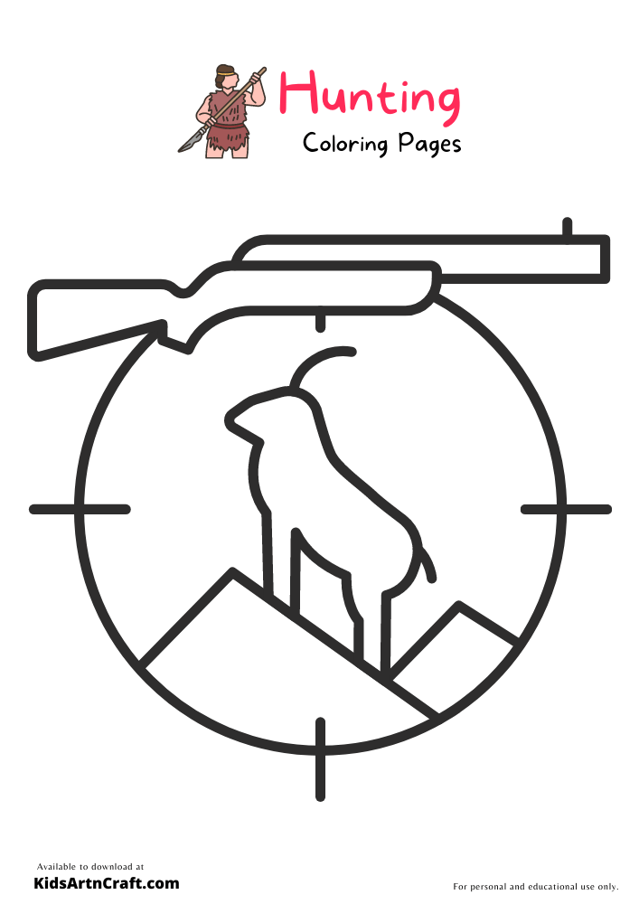 Hunting Coloring Pages For Kids – Free Printables